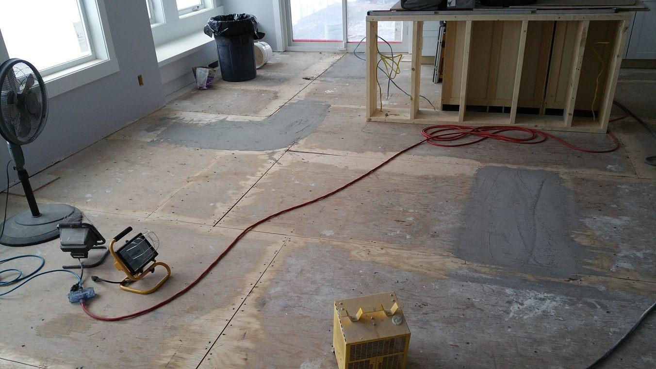 Floor Prep and Leveling Two Story Family Home